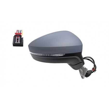 Intermittent primed thermal convex electric right mirror