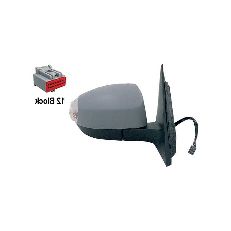 Intermittent primed thermal convex electric right mirror