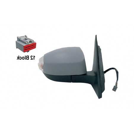 Intermittent primed thermal convex electric right mirror