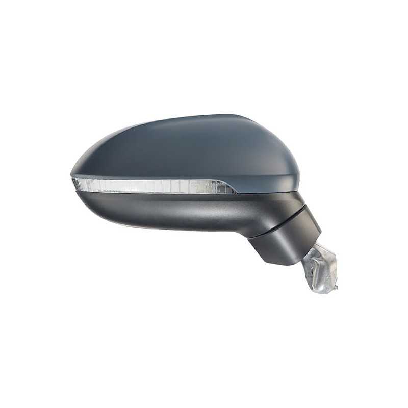 Intermittent primed thermal convex electric right mirror