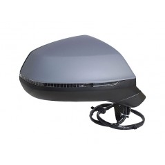 Intermittent primed thermal convex electric right mirror
