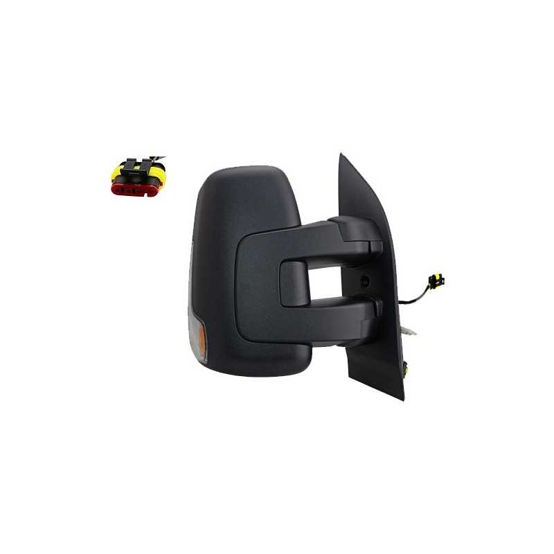 Short Arm Flashing Convex Manual Right Mirror