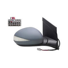 Intermittent primed thermal convex electric right mirror