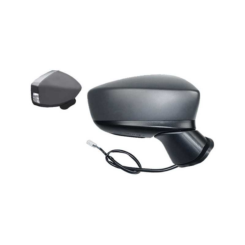 Intermittent primed thermal convex electric right mirror