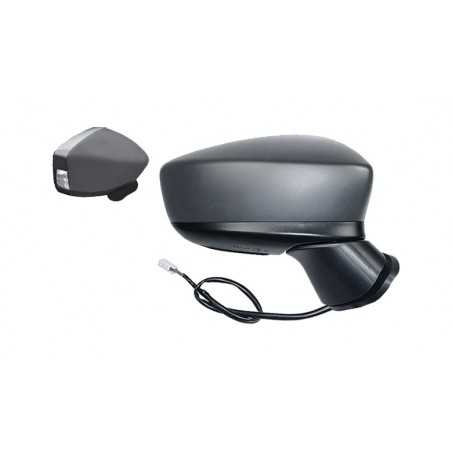 Intermittent primed thermal convex electric right mirror