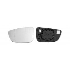 Replacement rearview mirror glass with thermal aspheric left base
