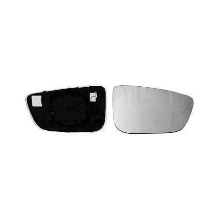 Replacement rear view mirror glass with thermal aspheric right base