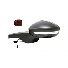 Flashing convex mechanical left mirror