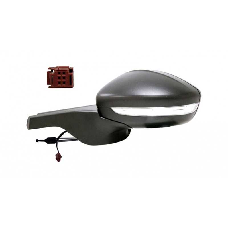Flashing convex mechanical left mirror