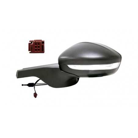 Flashing convex mechanical left mirror