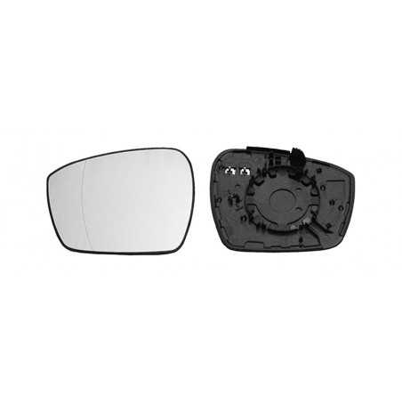 Replacement glass rear view mirror with thermal aspherical left base