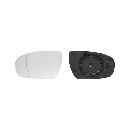 Replacement glass rearview mirror with left aspherical base
