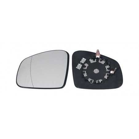 Replacement glass rearview mirror with left aspherical base