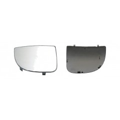 Replacement rearview mirror glass with dead heat convex left base