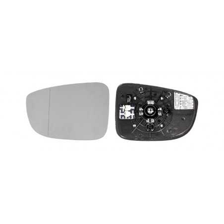 Replacement glass rear view mirror with thermal aspherical left base