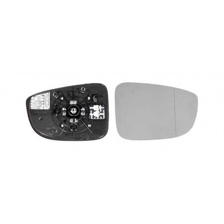 Replacement glass rearview mirror with thermal aspherical right base