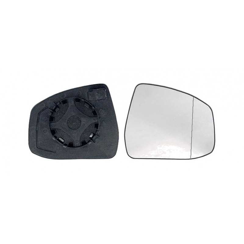 Replacement glass rear view mirror with aspherical right base