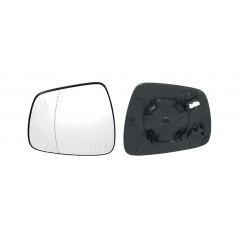 Replacement rearview mirror glass with left thermal aspheric base