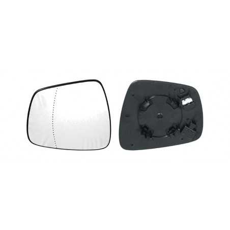Replacement rearview mirror glass with left thermal aspheric base