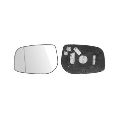 IPARLUX Recambio cristal espejo retrovisor con base izquierdo asférico termico 31332711