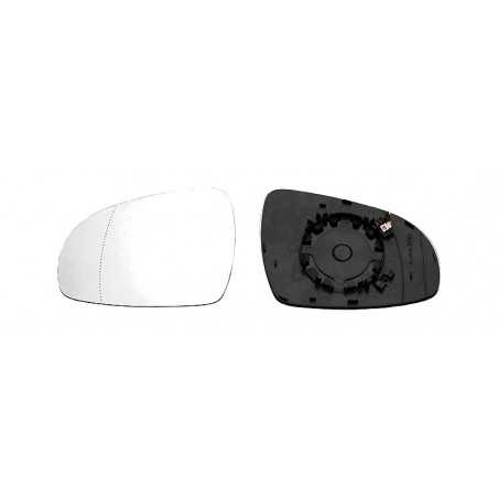 Replacement glass rearview mirror with left aspherical base