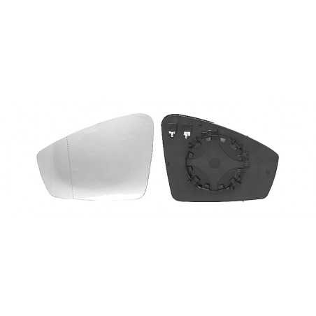 Replacement glass rear view mirror with thermal aspherical left base