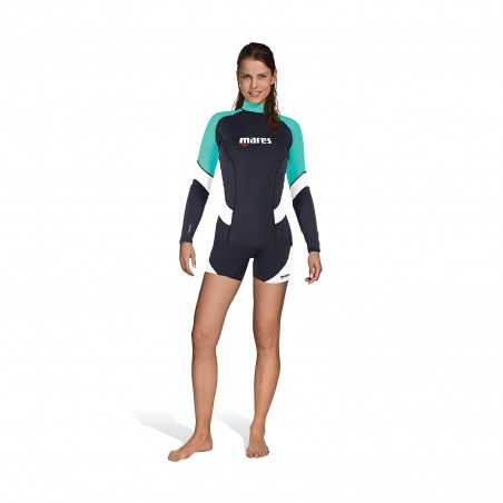 camiseta proteccion solar manga larga mujer manga larga rash guard trilastic she dives