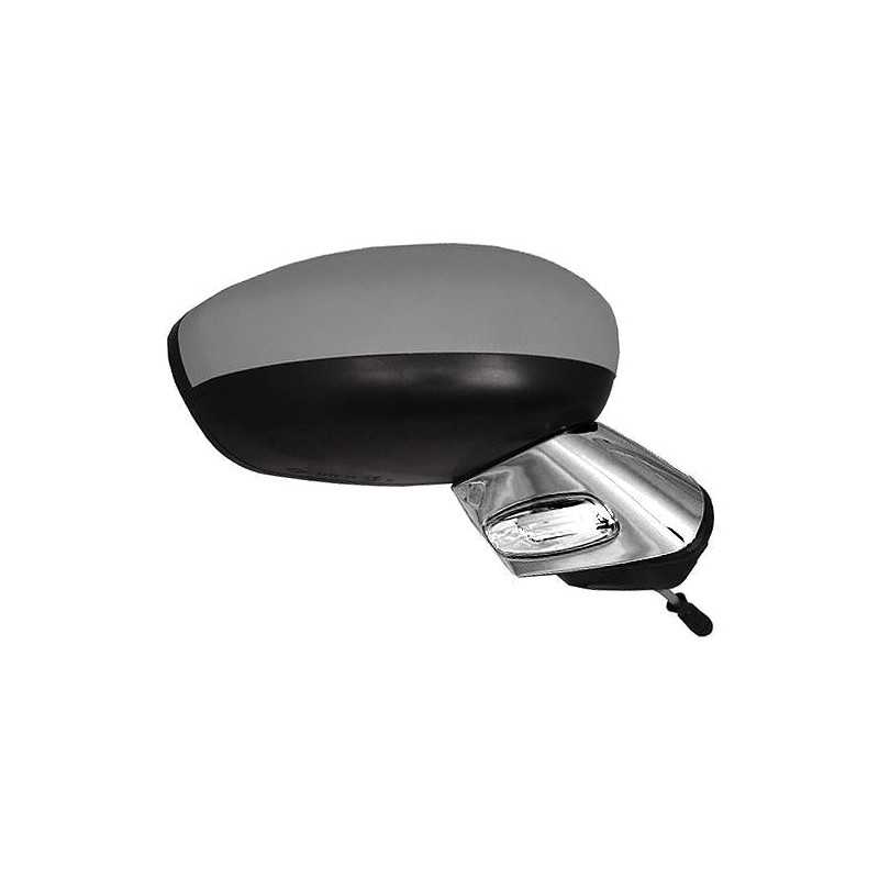 Complete rear view mirror with flashing