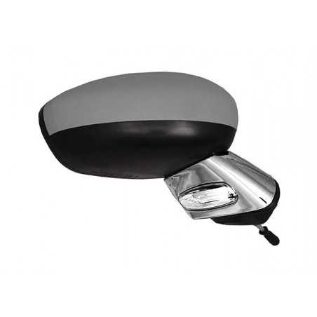 Complete rear view mirror with flashing