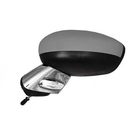 Complete left rearview mirror with flashing