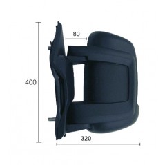 Complete left rearview mirror with flashing