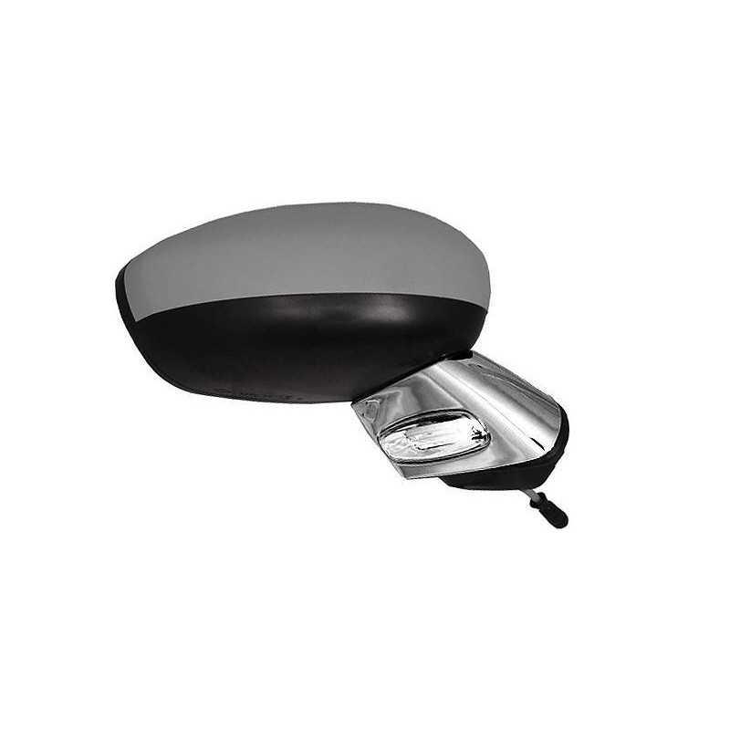 Complete rear view mirror with flashing