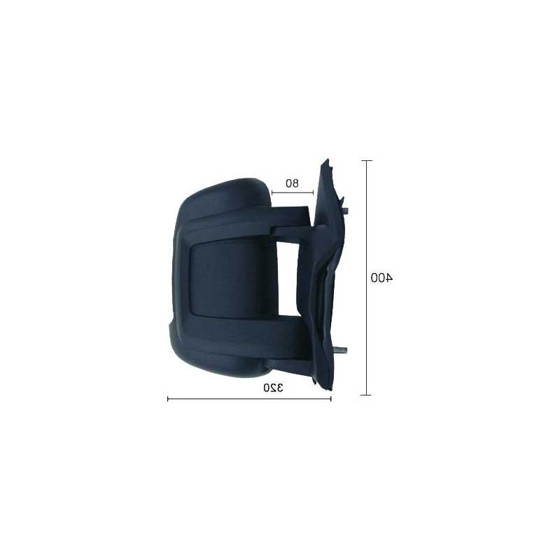 Complete rear view mirror with flashing