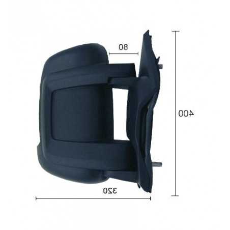 Complete rear view mirror with flashing