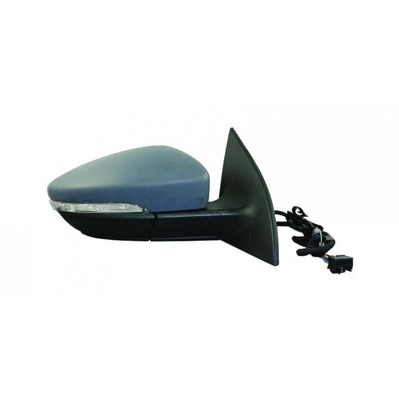 Complete rear view mirror with flashing
