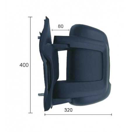 Complete left rearview mirror with flashing