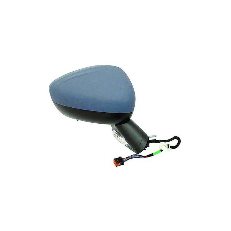 Complete rear view mirror with flashing