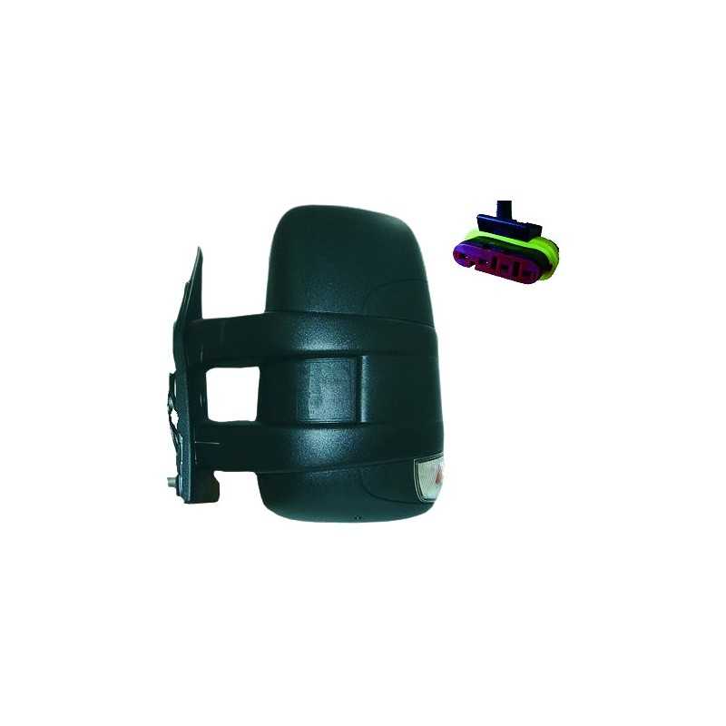 Complete left rearview mirror with flashing