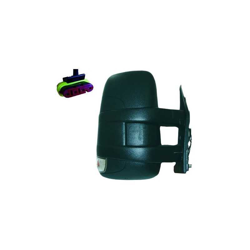 Complete rear view mirror with flashing