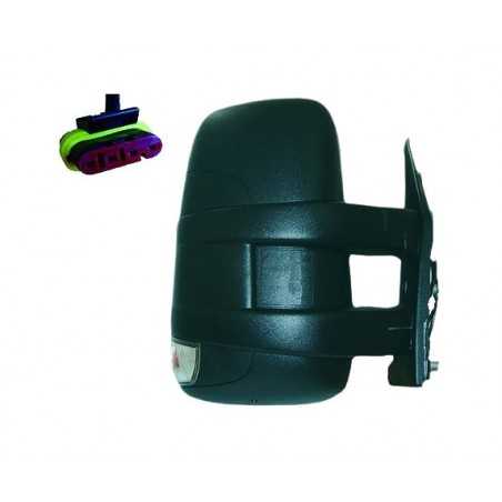 Complete rear view mirror with flashing