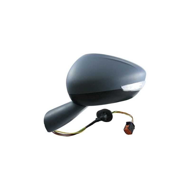 Complete left rearview mirror with flashing