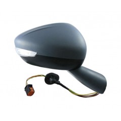 Complete rear view mirror with flashing