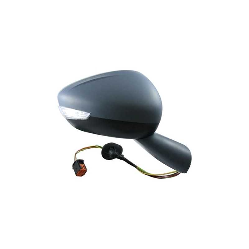 Complete rear view mirror with flashing