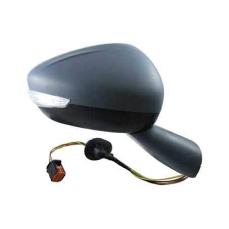 Complete rear view mirror with flashing