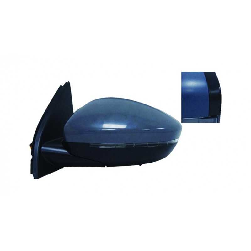 Complete left rearview mirror with flashing