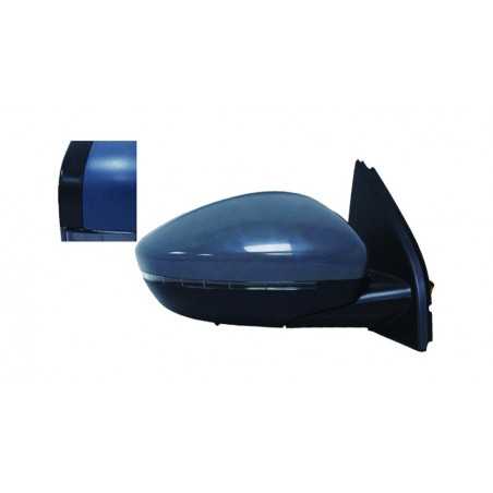Complete rear view mirror with flashing