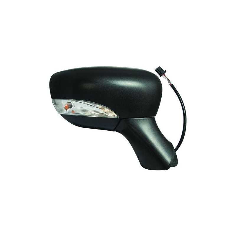 Complete rear view mirror with flashing