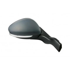Complete rear view mirror with flashing
