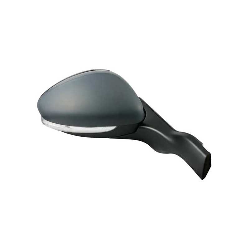 Complete rear view mirror with flashing