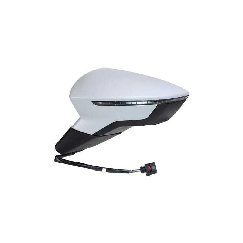 Complete left rearview mirror flashing